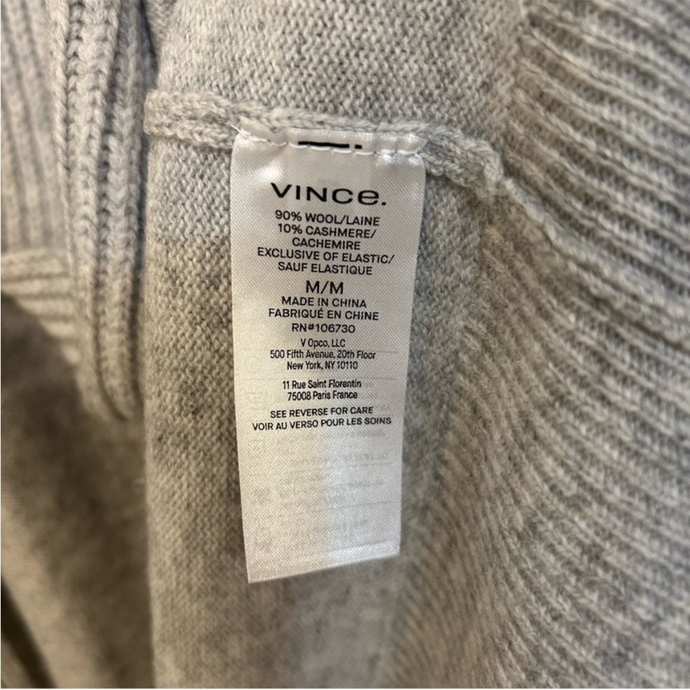 Vince Wool & Cashmere Cardigan in Heather Beige - Picture 7 of 9